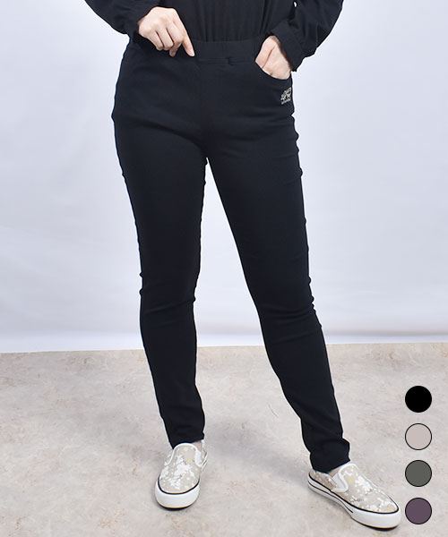 drug store's 刺繍 ロング ストレッチパンツ