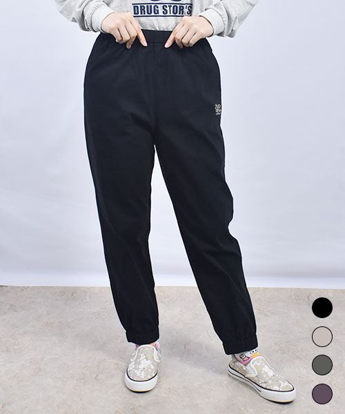 drug store's 刺繍 ジョガー ストレッチパンツ