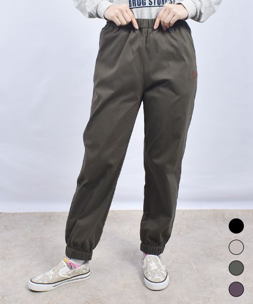 drug store's 刺繍 ジョガー ストレッチパンツ