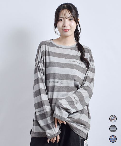 mof manul TC天竺 総柄 T