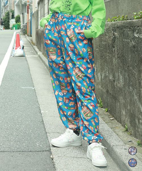 mof manul TC裏毛 総柄 カットパンツ