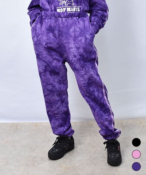 【スウェット パンツ / 裏毛】 タイダイ ライン パンツ