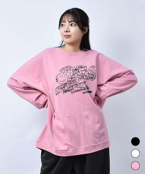 【スウェット トレーナー】 ネコスイーツ ドルマン トレーナー