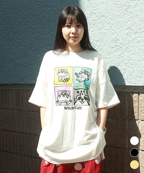 【Tシャツ】 よつまど マルヌネコ プリントT