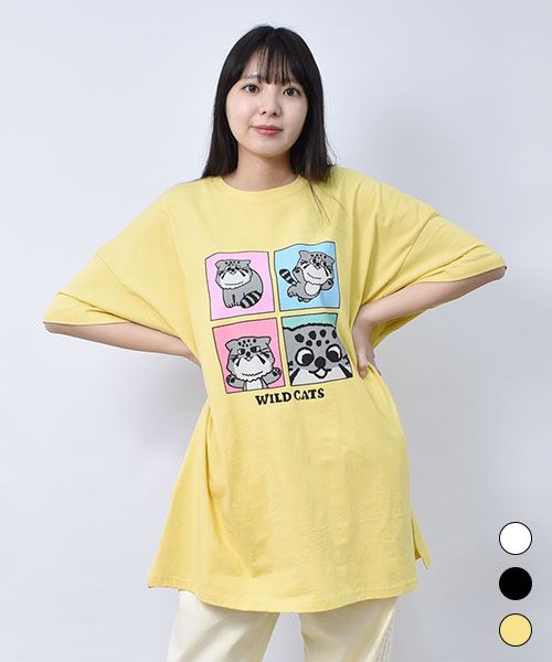 【Tシャツ】 よつまど マルヌネコ プリントT