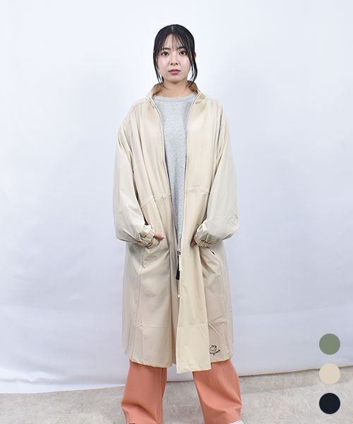 drug store's ウエストドロスト 撥水加工 立衿 コート