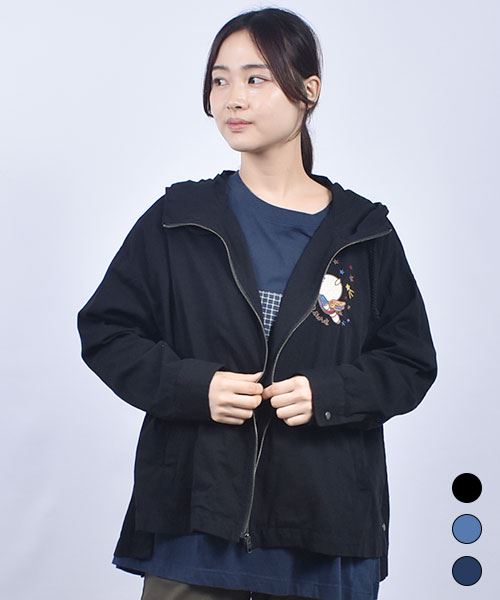 drug store's ブタ刺繍 バックロゴプリント デニム BIG ブルゾン