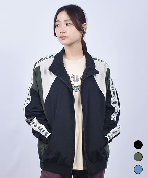 drug store's スタンドカラー 袖ライン入り ドルマン風 撥水加工 ブルゾン