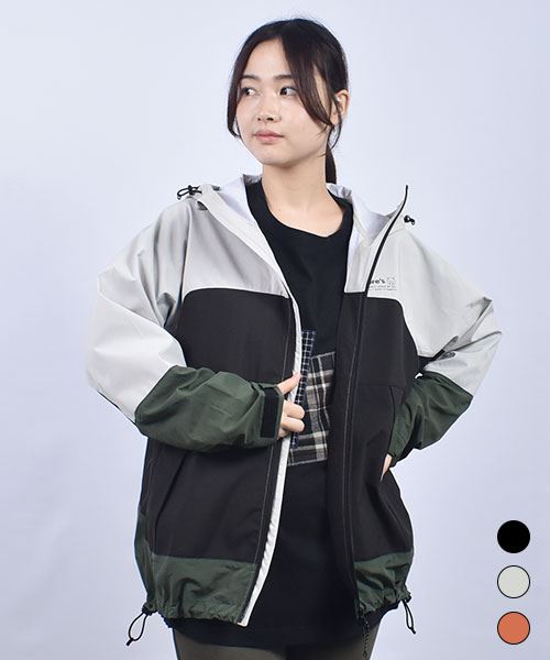 drug store's ナイロン 防風&撥水加工 裾&フードロスト ラグラン ブルゾン