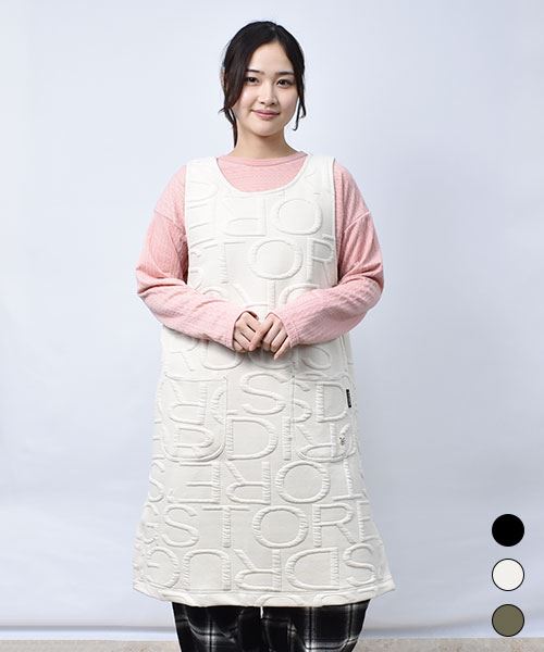 【ジャンスカ】 ロゴ ふくれジャガード ジャンスカ