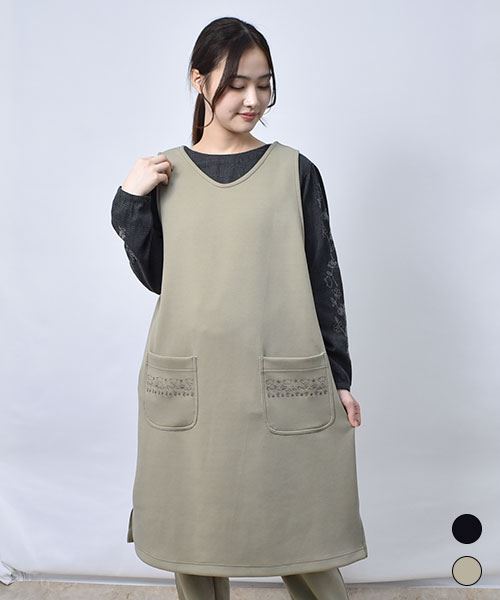 【ジャンスカ】 Vネック ポンチ ジャンスカ