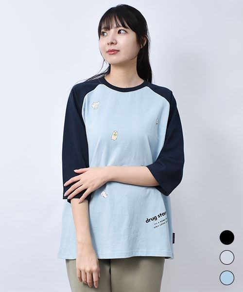 【トレーナー】 オールキャラクターズ プリント ラグランT