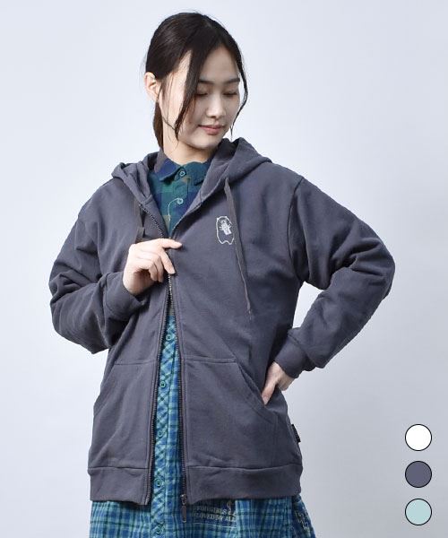 【パーカー】 ドットロゴ ゆったり パーカー