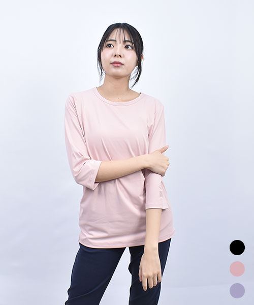 drug store's プリント 7分袖 インナーT