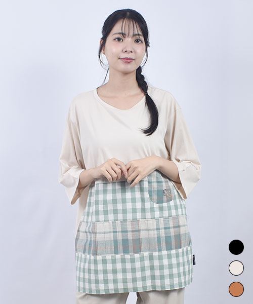 drug store's 32/-天竺 チェックハギハギT