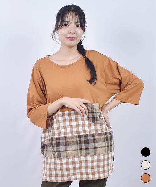 drug store's 32/-天竺 チェックハギハギT