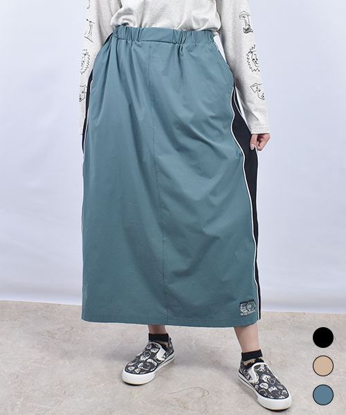 drug store's 脇ライン切替 ブタ刺繍  スカート