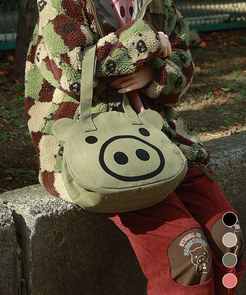 【トートバッグ】 スタンディ 顔バッグ 小