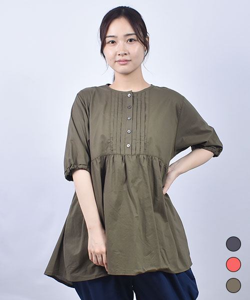 D.S.CLUB 60'sローン ピンタックチュニック