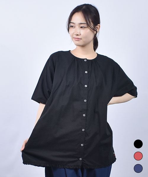 D.S.CLUB 60'sローン 裾フリル ブラウス