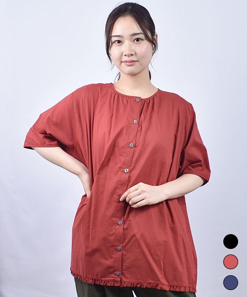 D.S.CLUB 60'sローン 裾フリル ブラウス