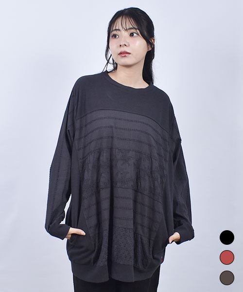 D.S.CLUB 別布切替 リブ T