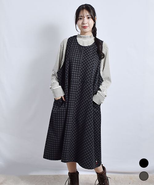 D.S.CLUB ジャガードギンガム ジャンスカ