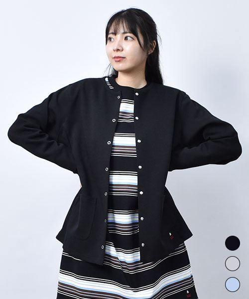 【カーディガン】 スナップボタン カーディガン