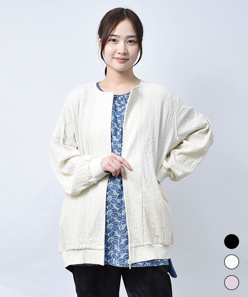 【ブルゾン】 きれいめ ジップ ブルゾン