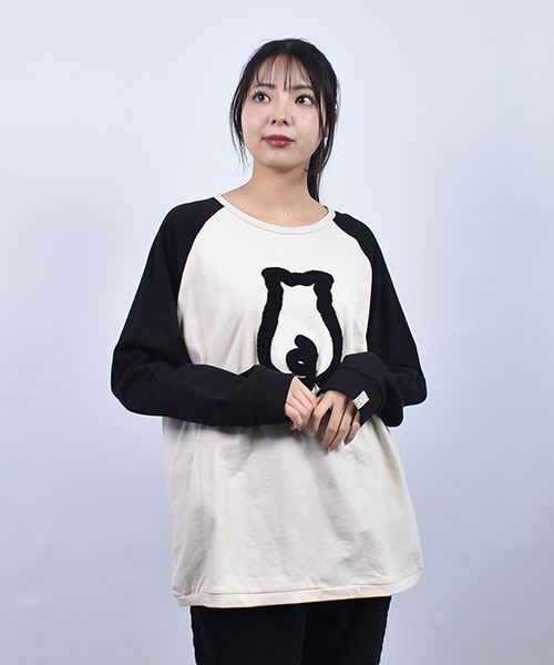 D.S.CLUB ミニ裏毛 ブタサガラ刺繍 ラグラントレーナー