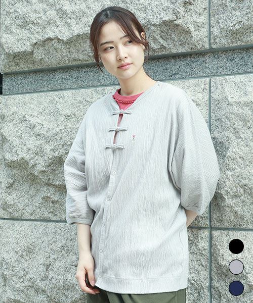 D.S.CLUB 天竺 チャイナ風 ブタ刺繍 カーディガン