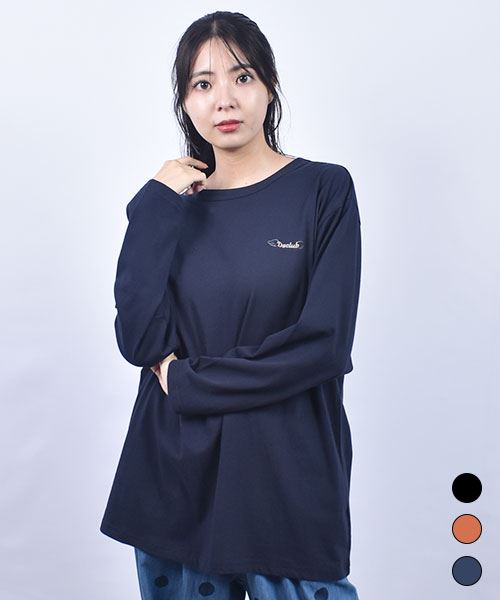 D.S.CLUB 天竺 バックレースアップリケ&プリント 定番 セットイン Tシャツ