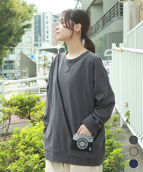 D.S.CLUB 天竺 カメラフェルトポケット 切替 ロンT