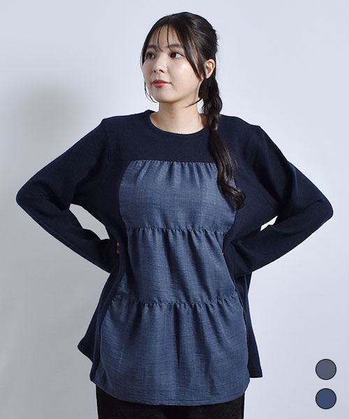 D.S.CLUB ブタ刺繍 ニットソー チュニック