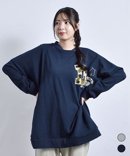 D.S.CLUB 裏毛 ワッペン&アップリケ トレーナー